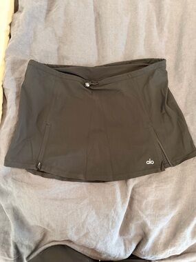ALO Yoga Black Athletic Skort with Drawcord